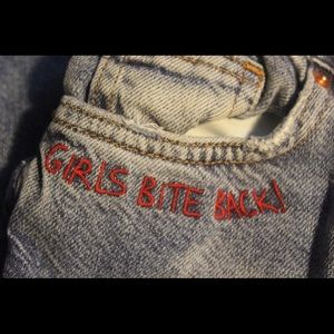 H&M Patch Tattered Mom Jean